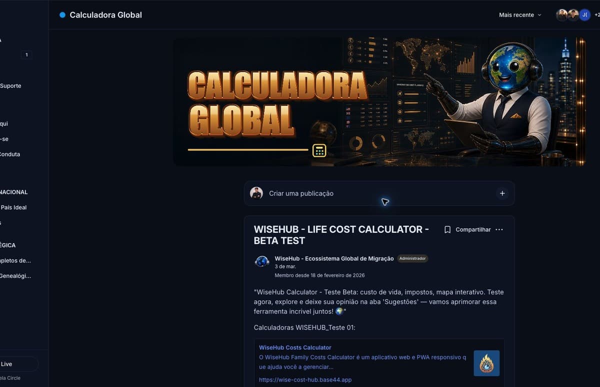 Print da comunidade WiseHub: Calculadora Global