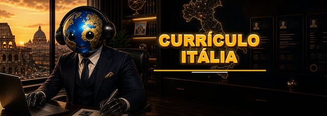 Capa do modelo de currículo da Itália